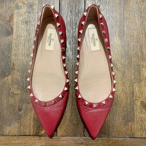 Women’s Valentino Rockstud Flats - size 37.5